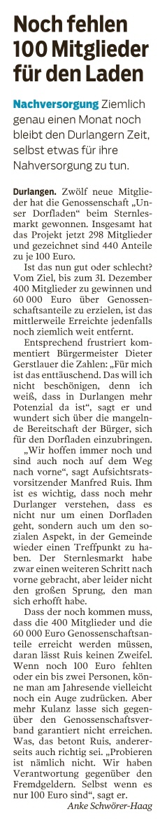Gmünder Tagespost vom 29.11.2016