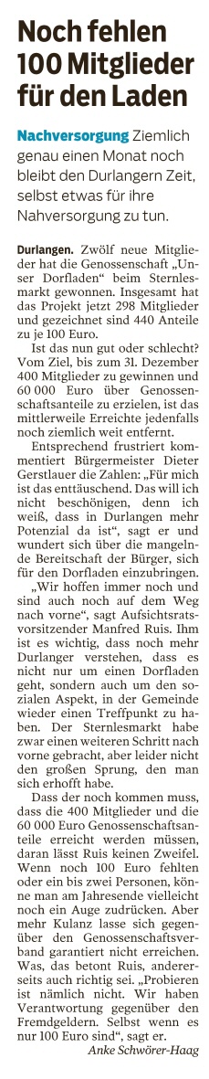 Gmünder Tagespost vom 29.11.2016